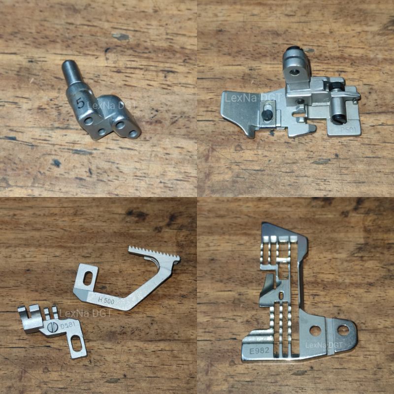 KitsSiruba Sewing Machine 757 5 Threads Presser Foot, Feed Dog, Plate