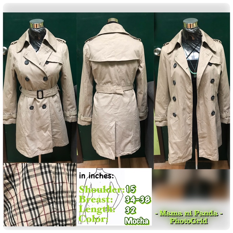 Burberry Inspired Trench Coat | Shopee Philippines