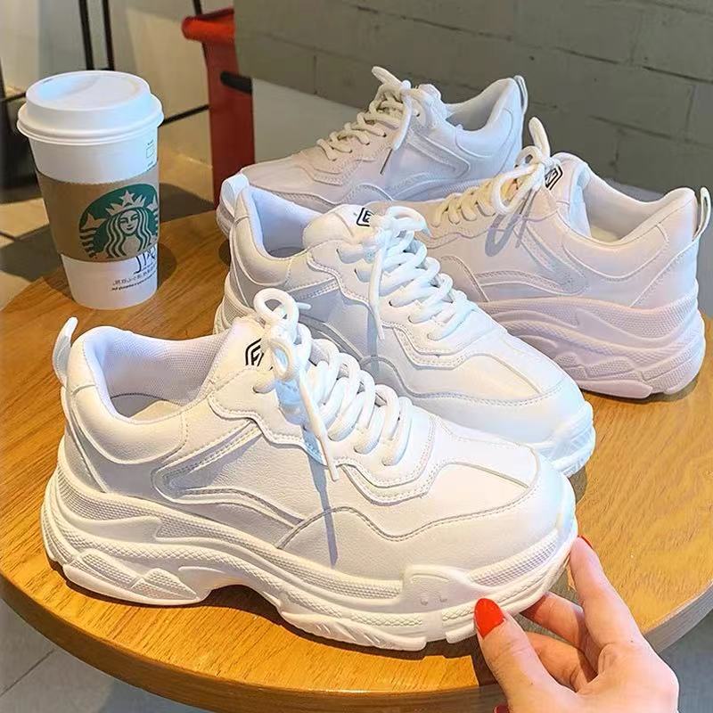 Jvf Korean Sneakers Rubber White Shoes for women #SW-405 | Shopee ...