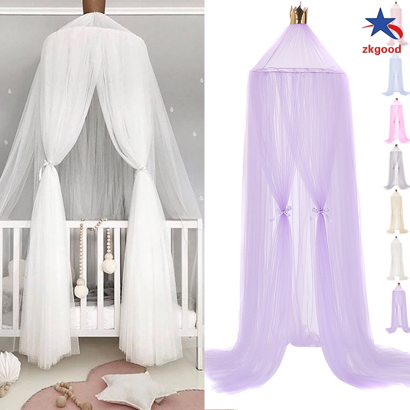 Round Mosquito Net Bed Canopy Play Tent Bedding Hanging Curtains