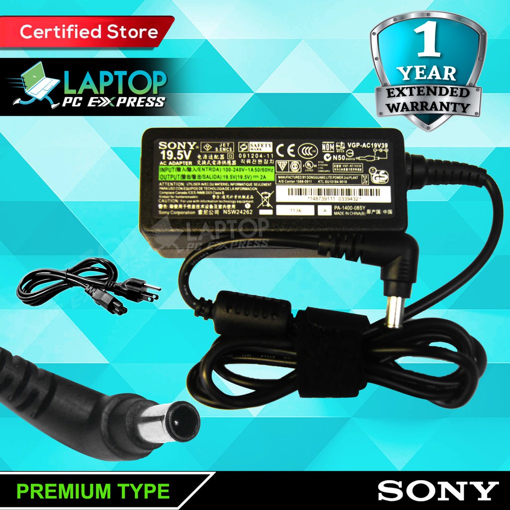 Sony Laptop Charger 19 5v 2a Vaio E Series Ultrabook Shopee Philippines