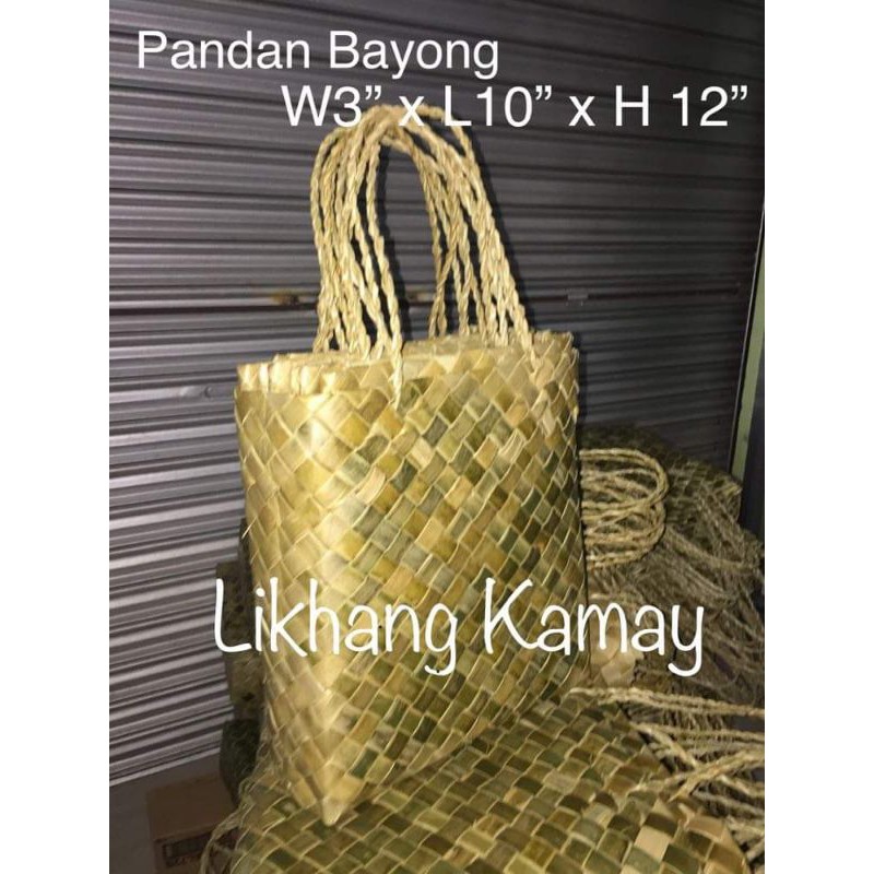 LIKHANG KAMAY Native Pandan Bayong Basket bag SET of 5 giveaway ...