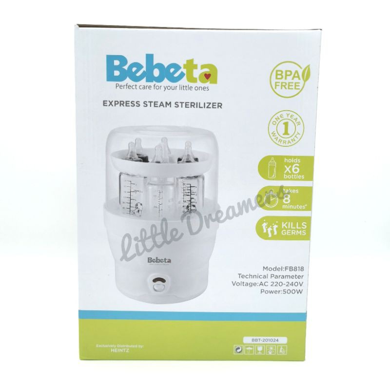 bebeta bottle sterilizer