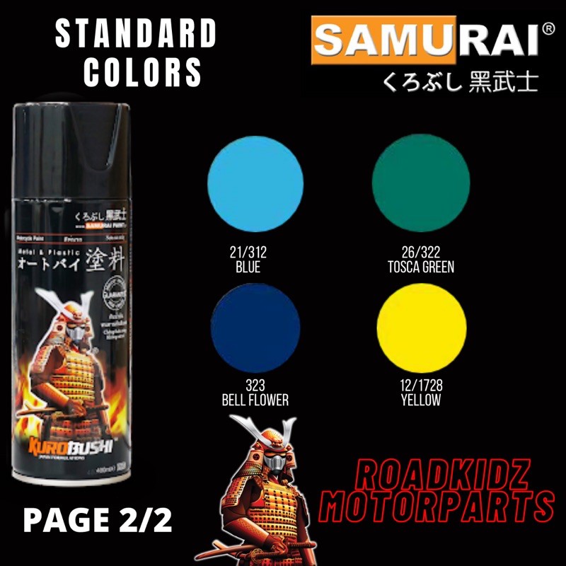 SAMURAI PAINT 🇲🇾 - STANDARD COLORS & PRIMER