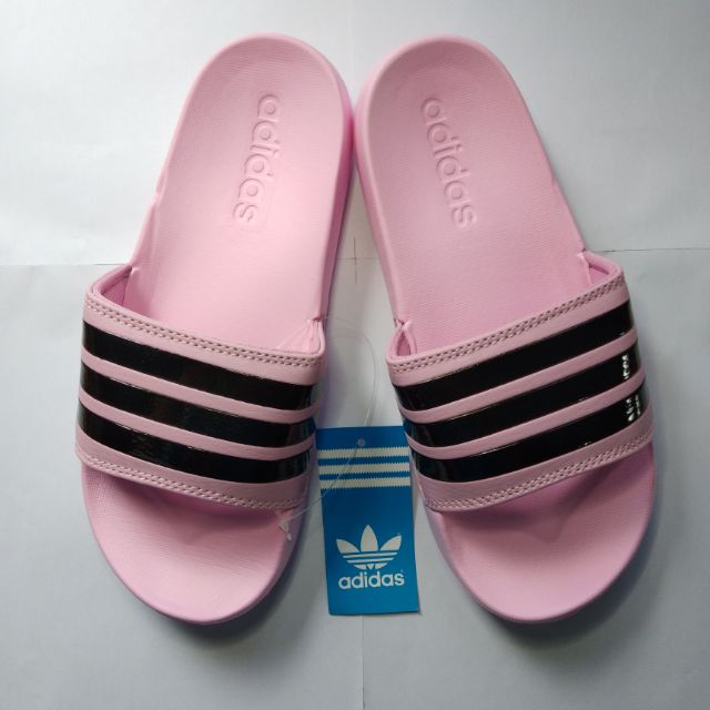 adidas slides black and pink