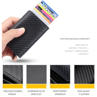 Baellerry Men's Card Holder Anti-theft Swipe Card Case Rfid Short Automatic Pop-up Card Wallet for Men #6