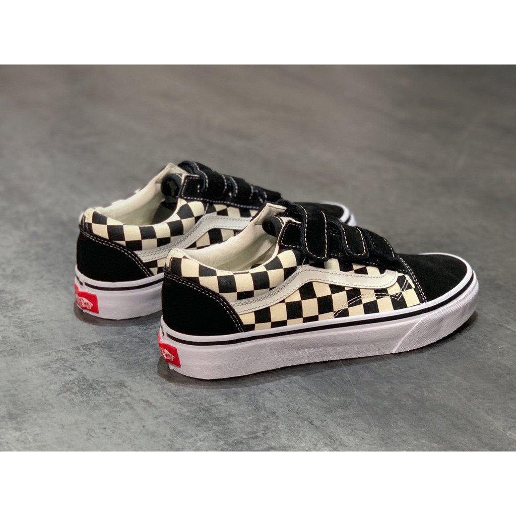 velcro vans checkered