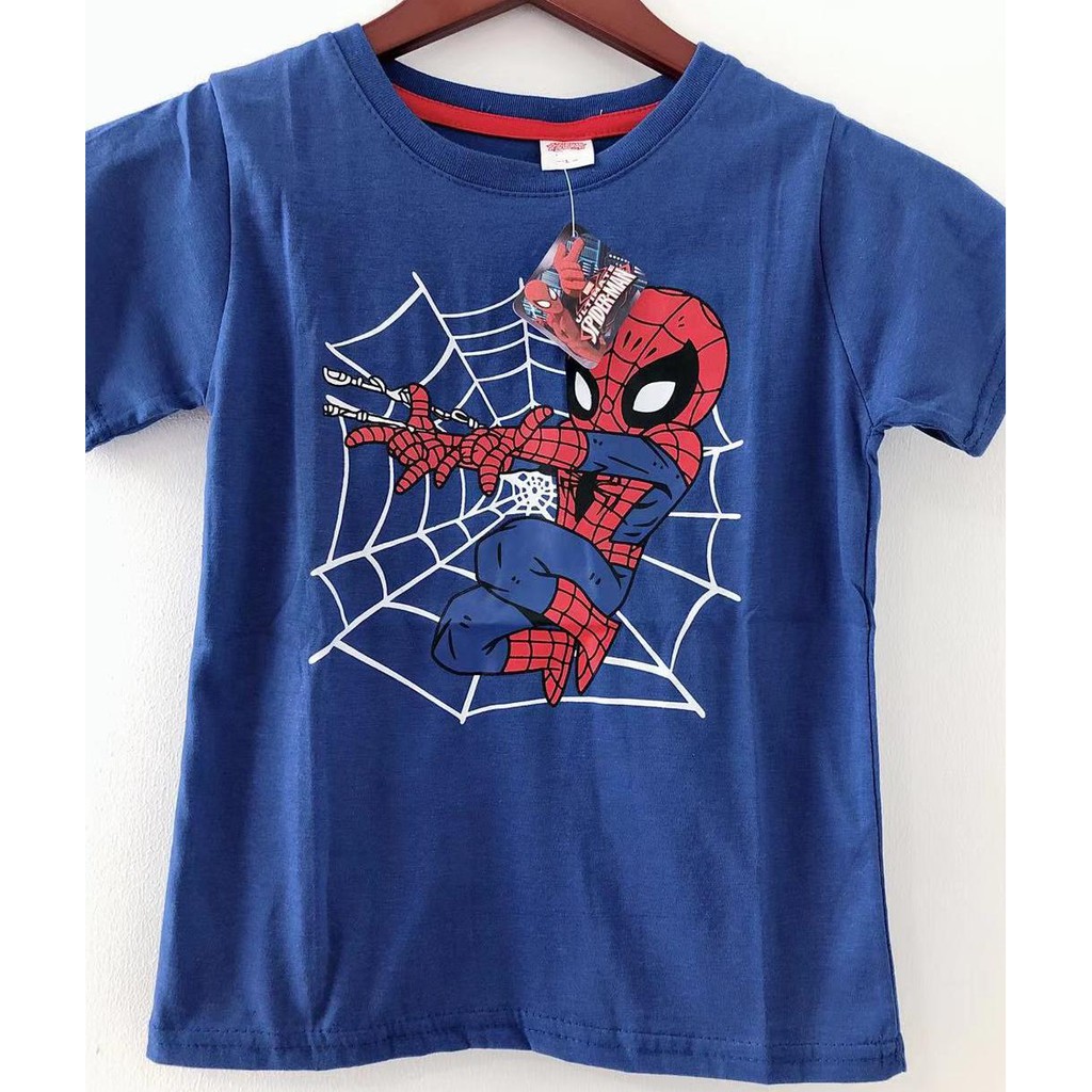 kids boys tshirt Spiderman cartoon | Shopee Philippines