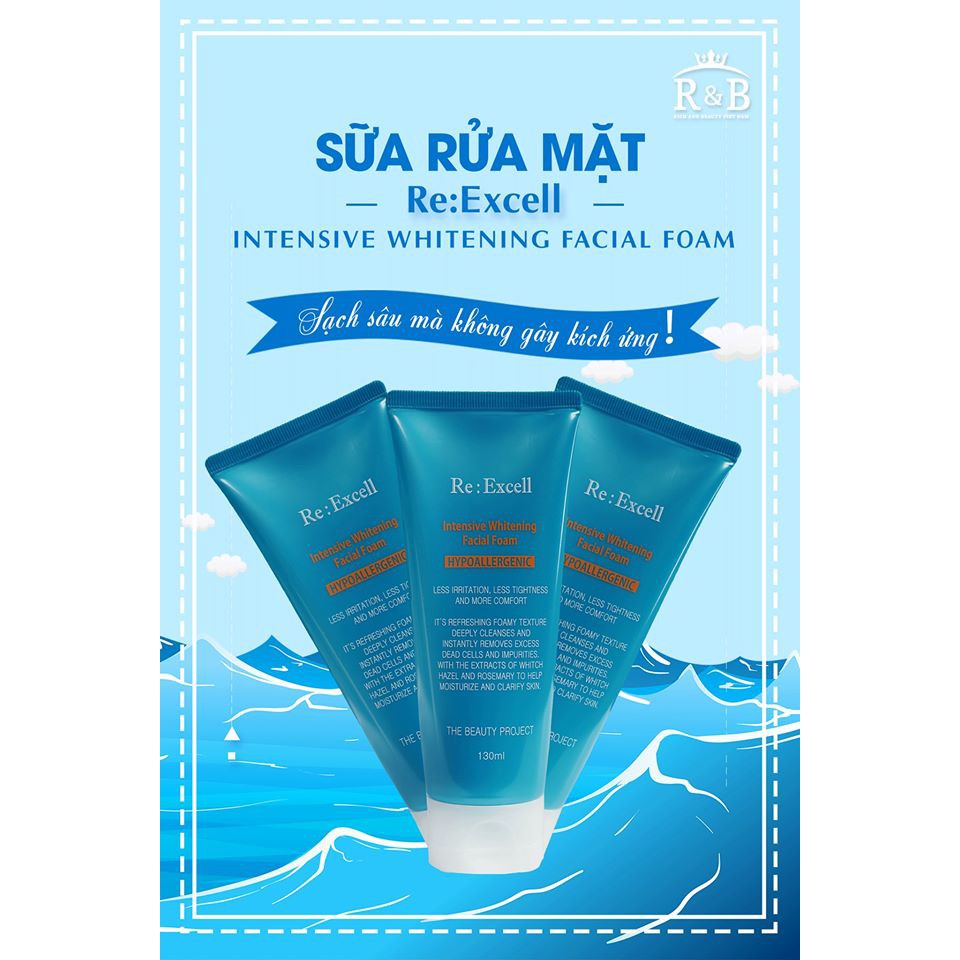 intensive whitening facial foam