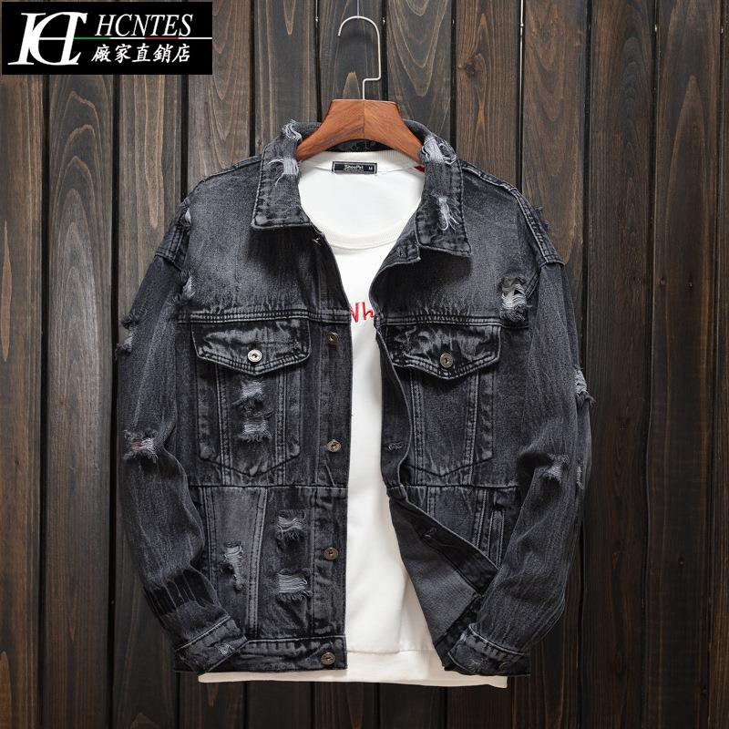 off the shoulder black denim jacket