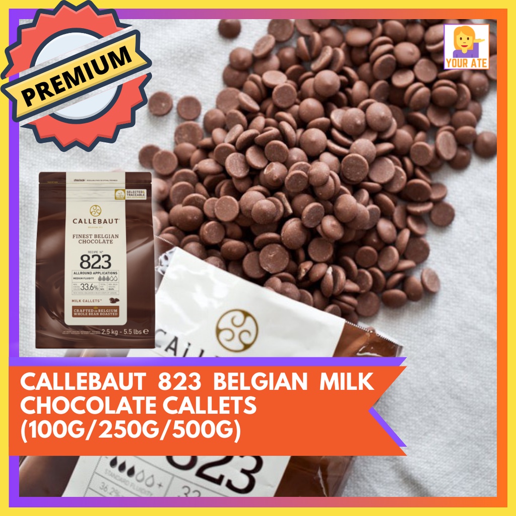 Callebaut Milk Belgian Chocolate Callets 823 (100g/ 250g/ 500g ...