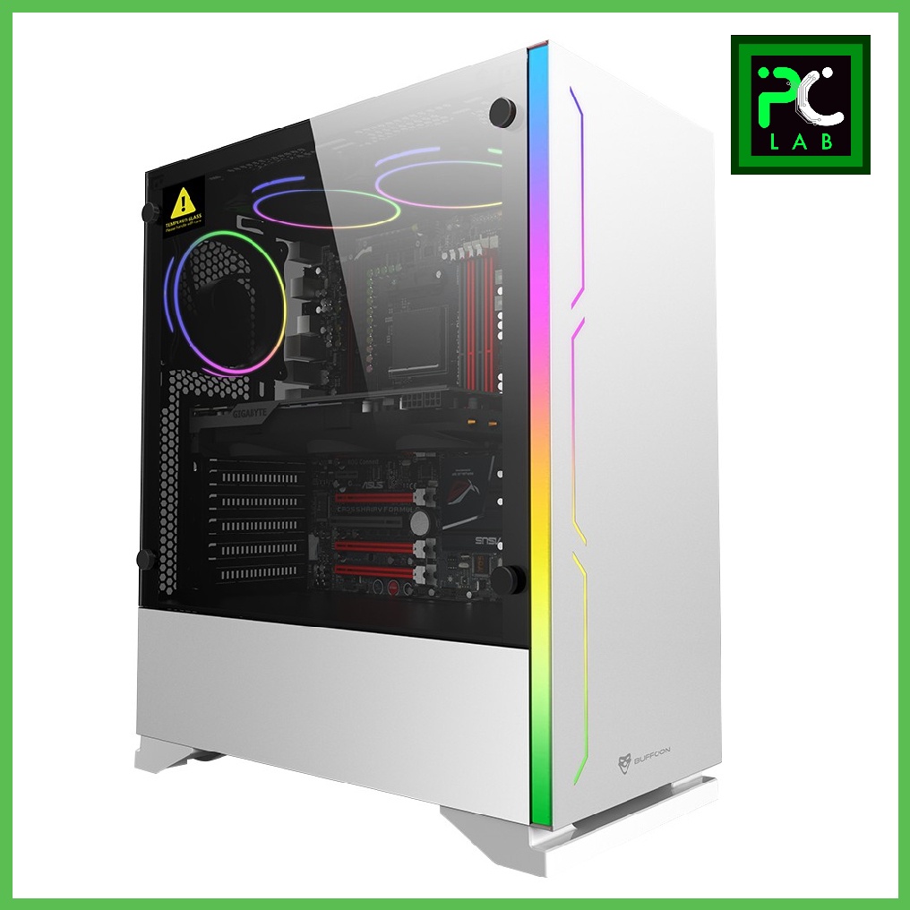 Coolman Robin Mid Tower with Led Strip Gaming Case- White | Shopee ...