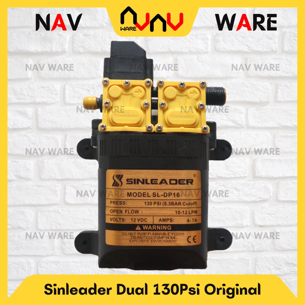 Dc 12V Water Pump Sinleader Dual Pump Original 130Psi High Pressure