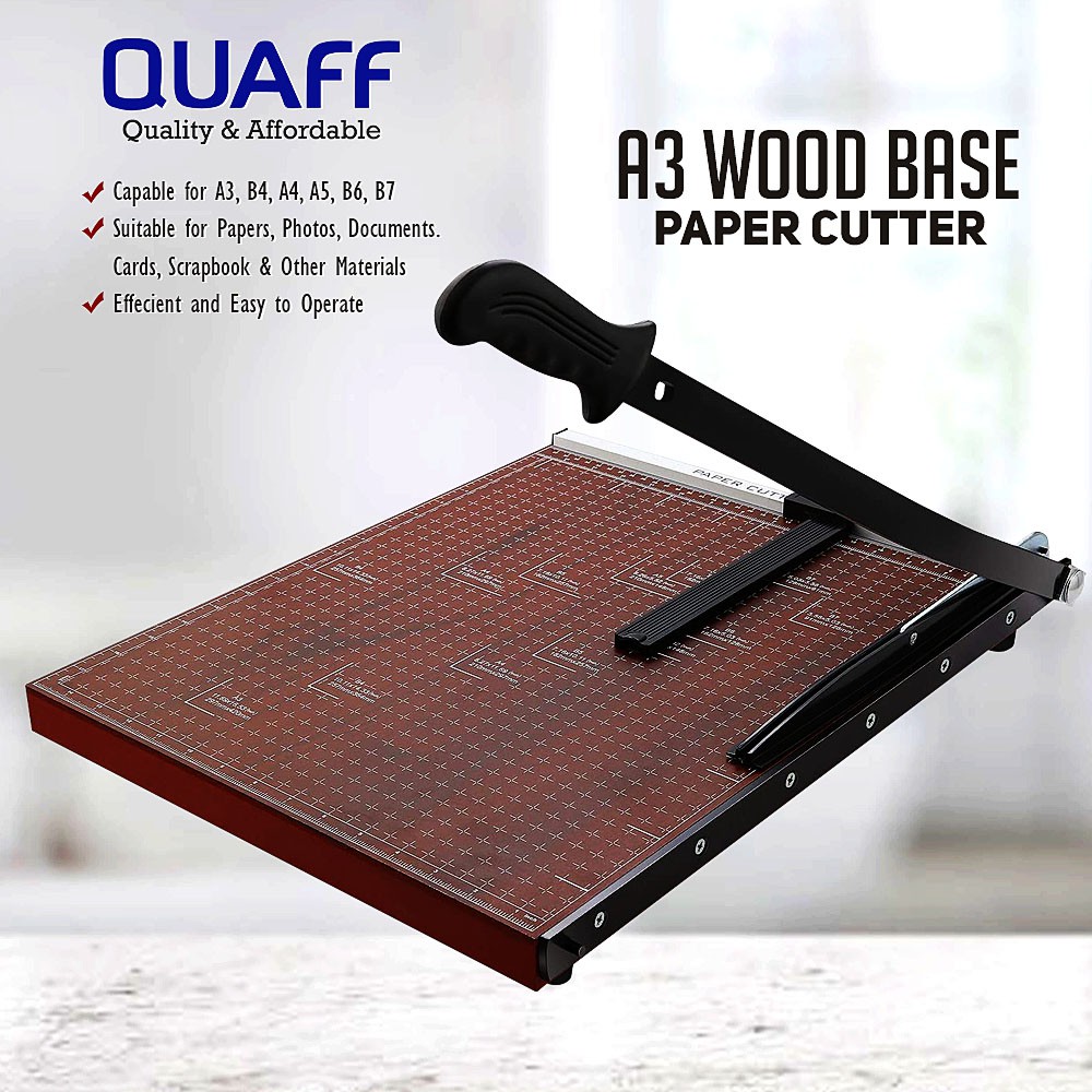 QUAFF PAPER CUTTER A3 METAL/WOOD TYPE HIGH QUALITY Shopee Philippines