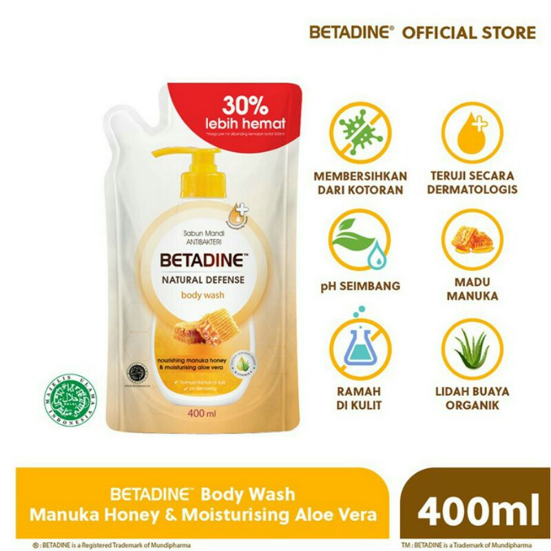 400ml BETADINE BODY WASH ANTIBACTERIAL Shopee Philippines