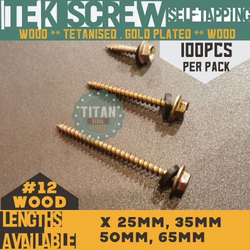 100pcs Tek Screw / Tekscrew for WOOD (SelfTapping) Shopee Philippines