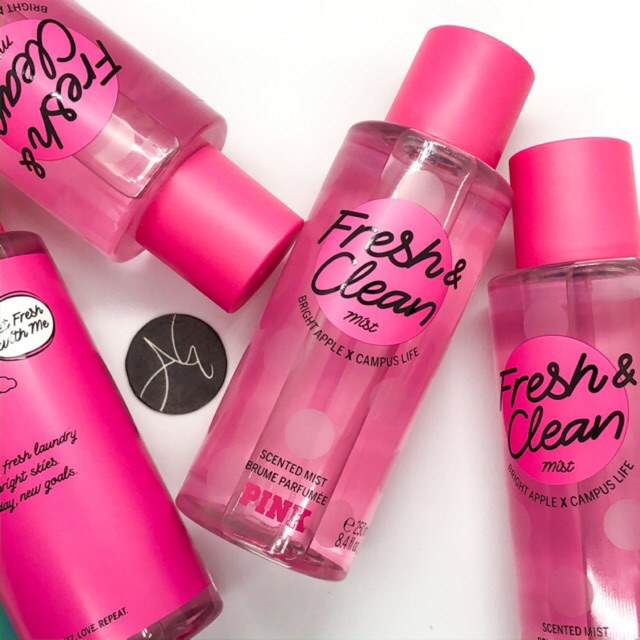 Authentic Victoria's Secret Pink FRESH & CLEAN Body Mist 250ml Shopee