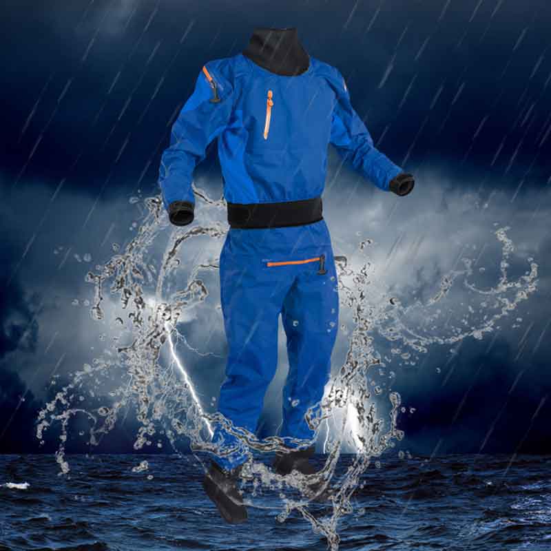 Mens Drysuits Back Entry and Relief Zips Surface Immersion Whitewater