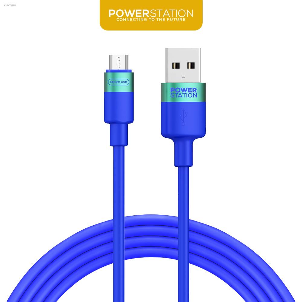 Powerstation Micro Usb Cable 3a Fast Charging And Data Sync 1m Length Candy Steel Ptm02 Shopee