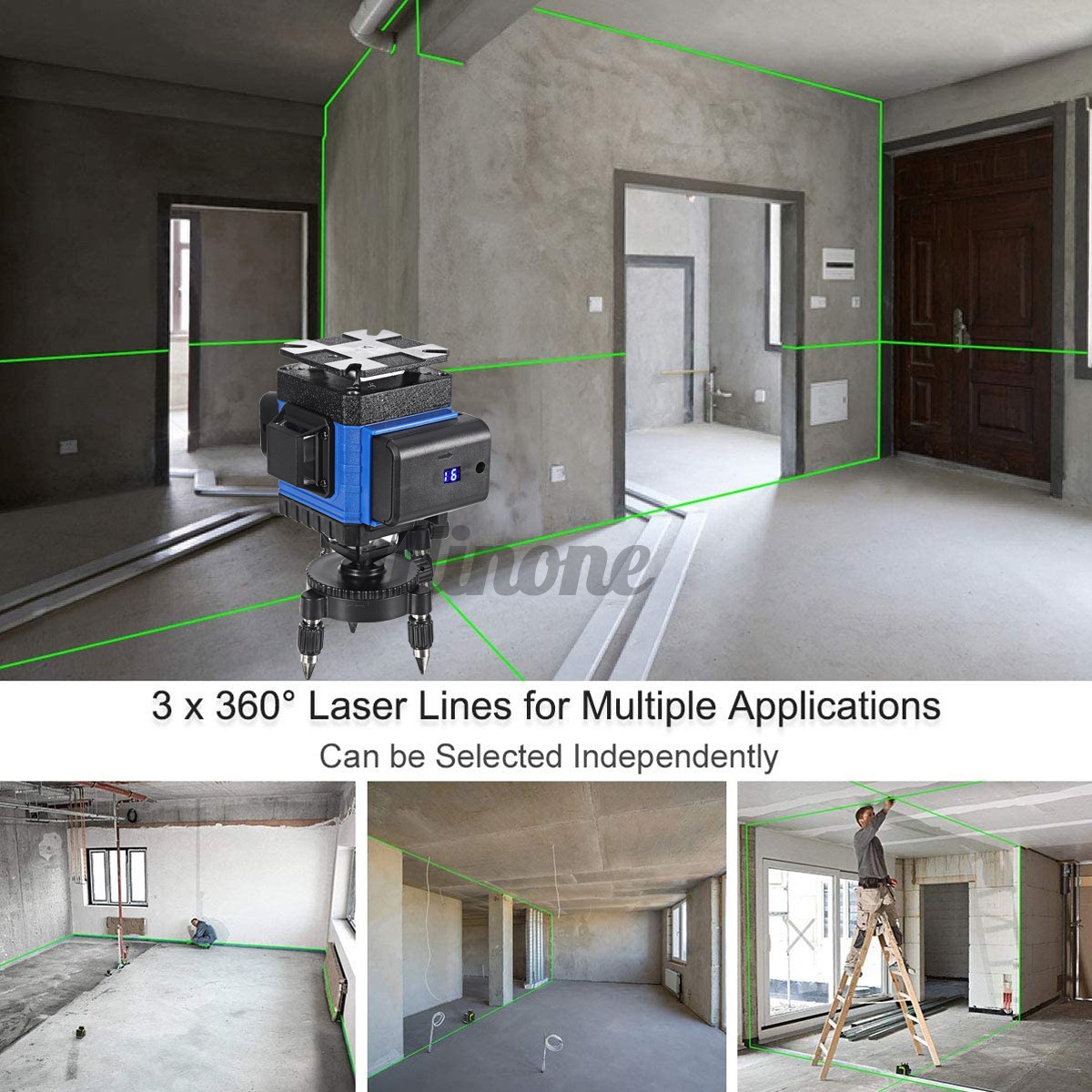 3d 360 16 Lines Laser Level Kreuzlinienlaser Kreuzlaser Linienlaser Measure Shopee Philippines