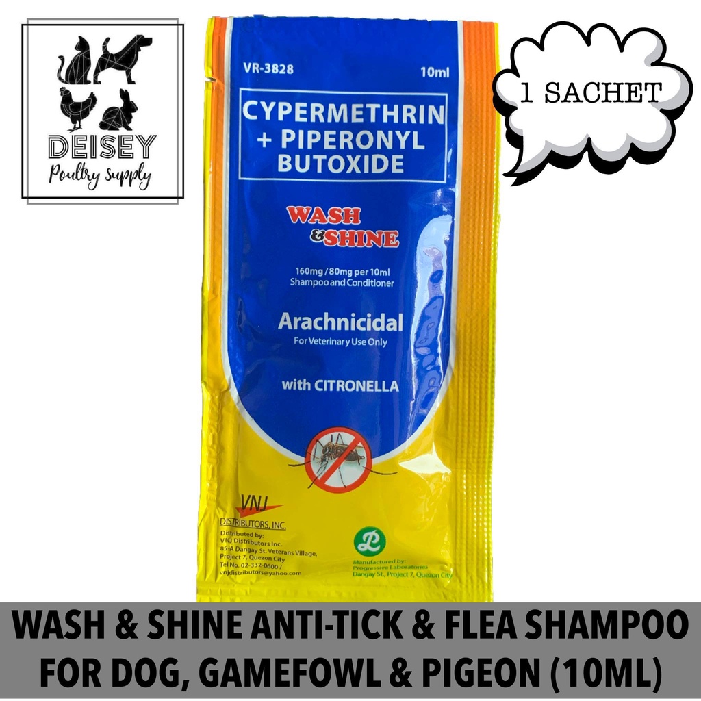WASH & SHINE SHAMPOO ANTI LICE & ANTI MITES FOR DOG, CHICKEN, PIGEON (1 SACHET) #2