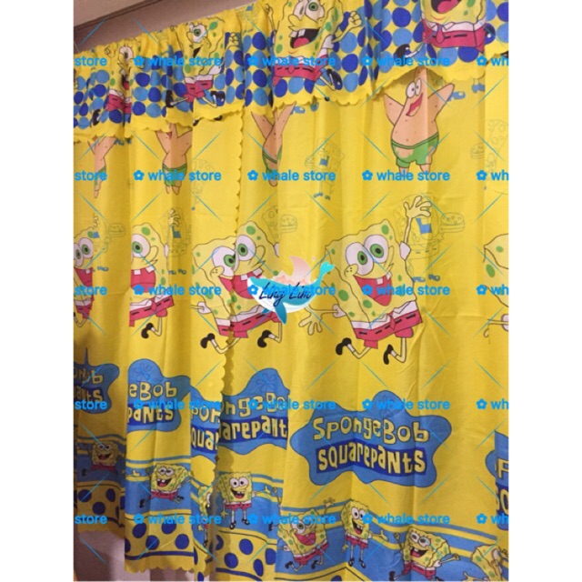 Curtain Spongebob Size 51 72 Inches Shopee Philippines