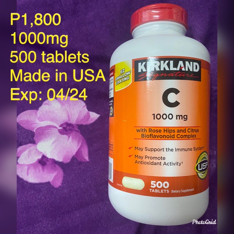 Kirkland Vitamin C 1000 Mg 500 Tablets Shopee Philippines