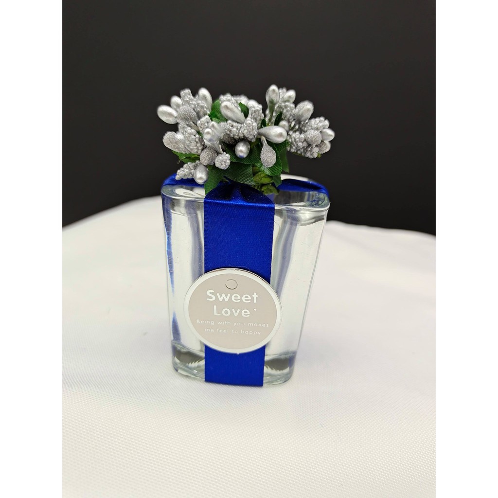 30 Pcs Royal Blue Decorated Shot Glass Wedding Debut Souvenirs