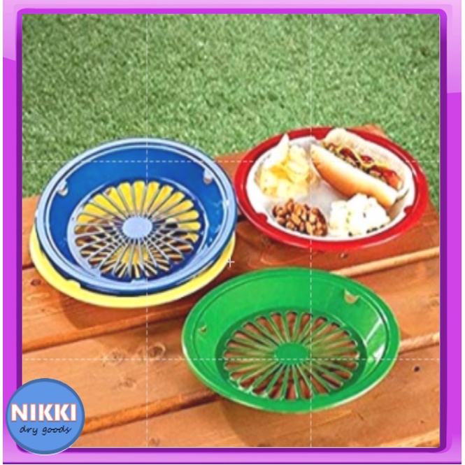 NIKKI Reusable Plastic Paper Plate Holders Unbreakable Paper Plate Holder Plastic Party Plate