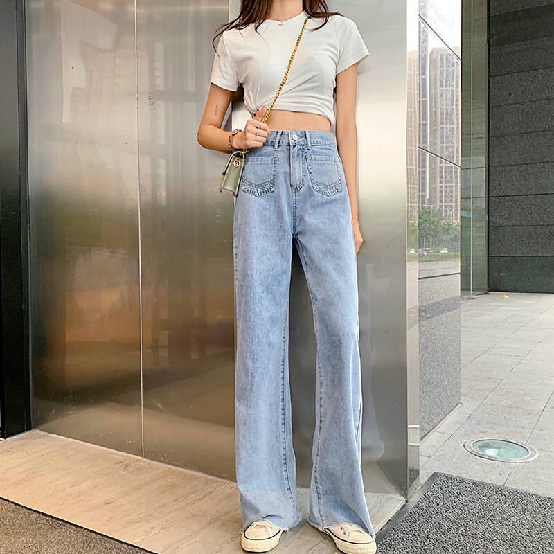 baggy straight leg jeans