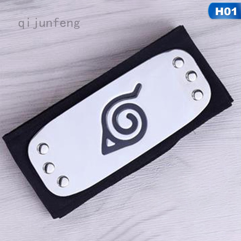 ┅❐☊Qunfeng Anime Naruto Kakashi Sasuke Hidden Leaf Village Headband Konoha Cosplay Armband Headwear- #9