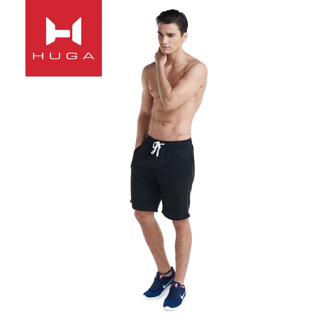 mens jogger shorts black