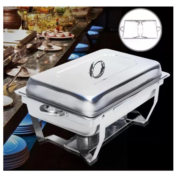 Chafing Dish Rectangular 11L Food Warmer Stainless Steel Full Size