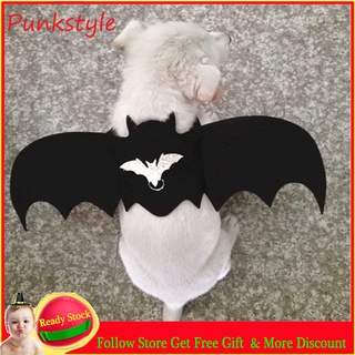 ▽◄Seller RecommendPunkstyle Cat Costume Bat Wings Pet Costumes Walking Harness with Leash for Dogs P