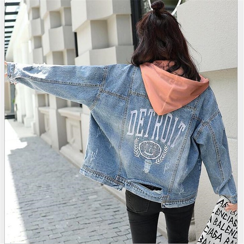 denim jacket women with hood