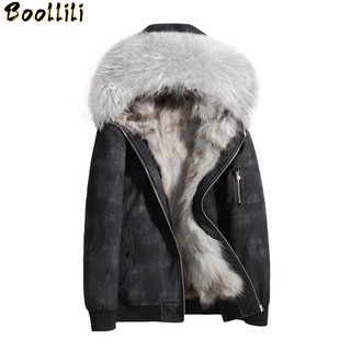 men's winter jacket with real fur hood