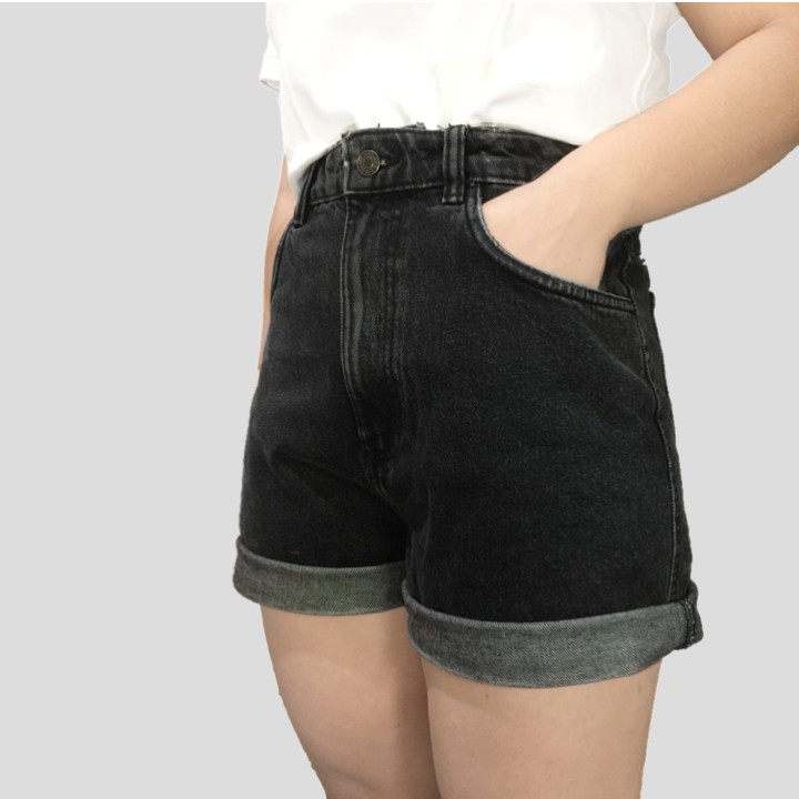 zara high waisted mom shorts