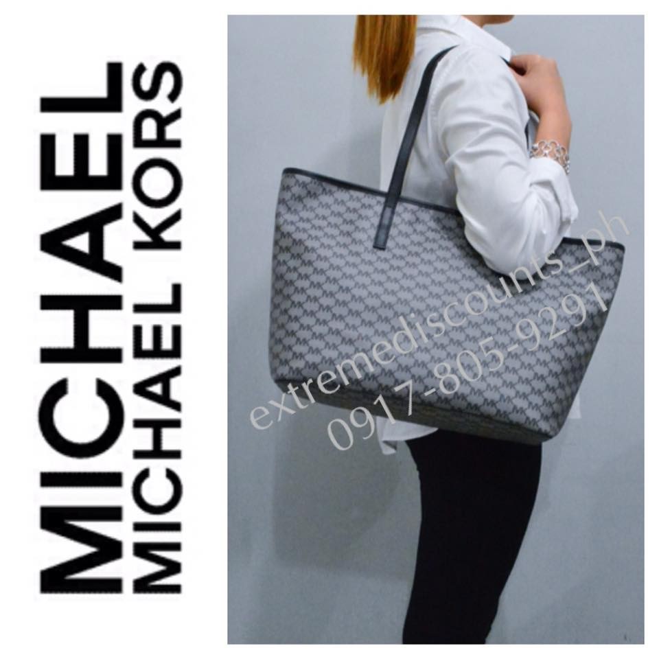 michael kors canvas tote bag