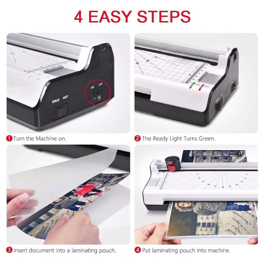 6in1 Laminating Machine (A3/A4) Hot and Cold Laminator w/ Rotary