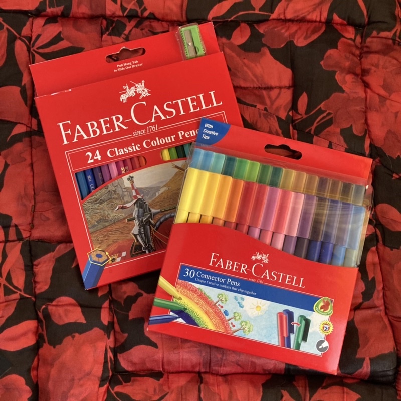 FABERCASTELL BUNDLE Classic Colour Pencils 24 Colours and Connector