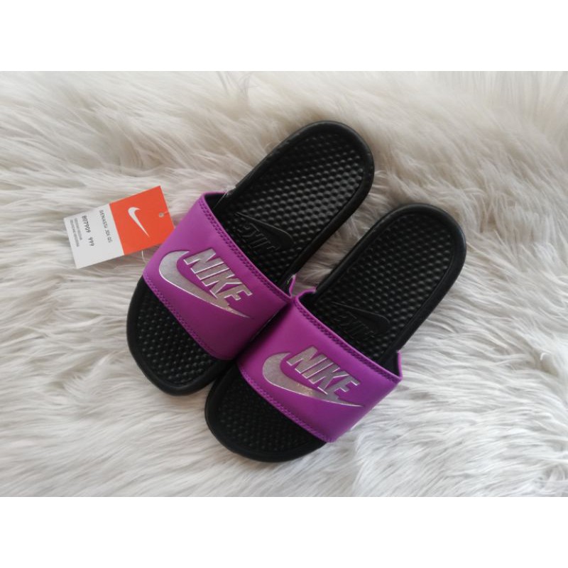 nike slides women purple