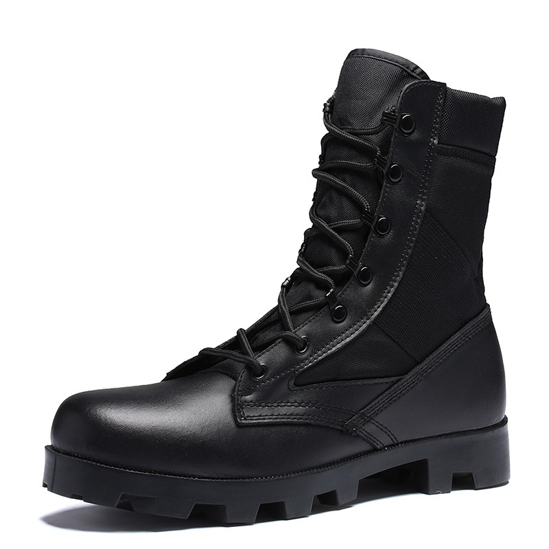 Popular men's leather high combat boots 
