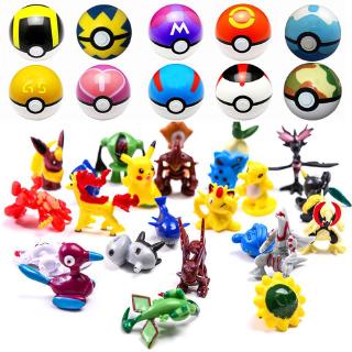 Creative 7cm Pikachu PokeBall Cosplay Pop-up Kids Toy Birthday Gift Hot