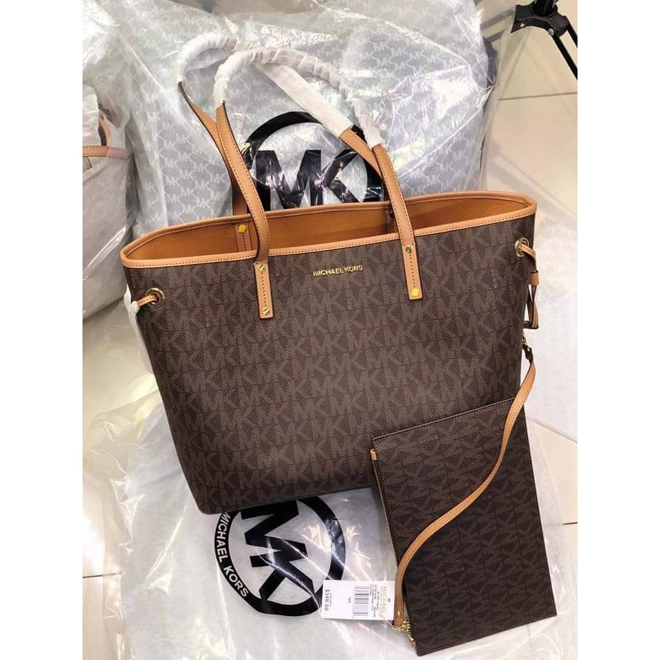 michael kors jet set logo tote large