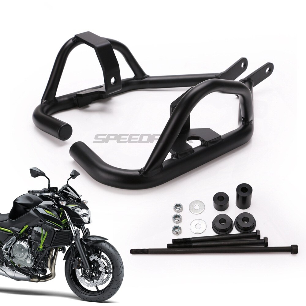 Black Engine Guard Crash Bar Fairings Frame Engine Guards For Kawasaki