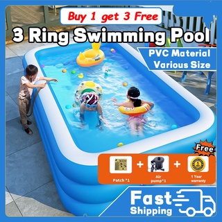 Inflatable Swimming Pool Family Size Thickened Outdoor Baby Adult Pools with Free Pump mcdshop4