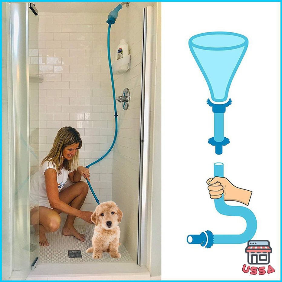 Connector Dogs Cats Wash Hose Attachment Pet Shower Sprinkler