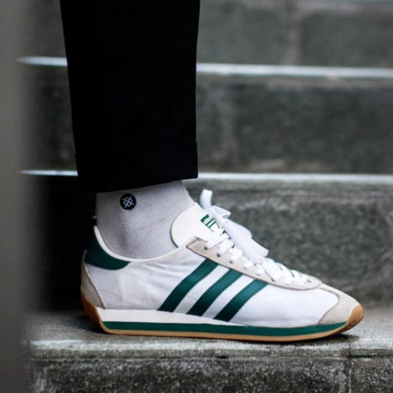 Adidas Country Og White Green Original Men S Sneakers Shoes Shopee Philippines