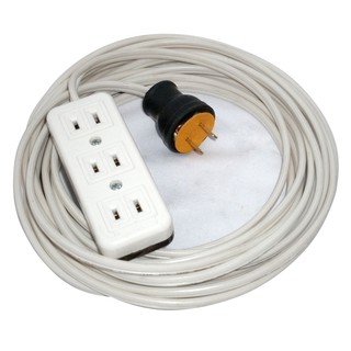 10M Extension Cord Heavy Duty Eagle Brand Plug 3-Gang Outlet AWG#16 10 ...