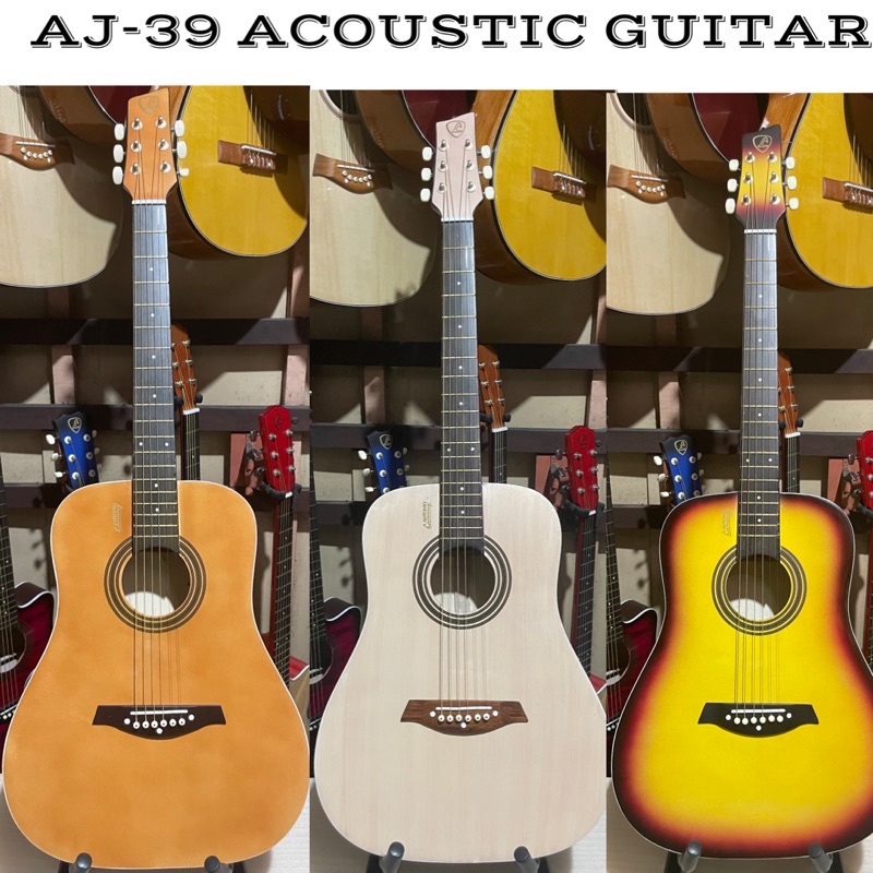 Aj39 ACOUSTIC GUITAR low action plus freebies Shopee Philippines